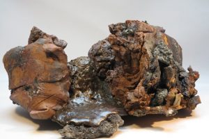 MINE MEMORY 10mine spoil rocks and ceramic 50cm long x 23cm high x 36cm deep