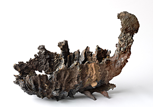 Death Boat 4. Size: 78cm long x 28cm high x 20cm wide Materials: Ceramic and bronze, 2008